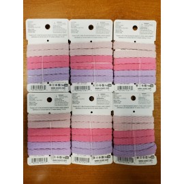 scünci 6 Packs of 6: Scunci Textured Hair Ties Pink/Purple No Damage (6174) R9P6a