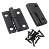 Cionyce 2 PCS Black Stainless Steel Lift Off Hinges -