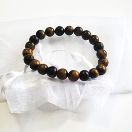 Brazalete Pulsera Manilla Gema OJo de Tigre Dark Obscura, para Fuerza y Energia, Valor y Decision, Mejoramiento de Personalidad y Fortaleza contra las Adversidades