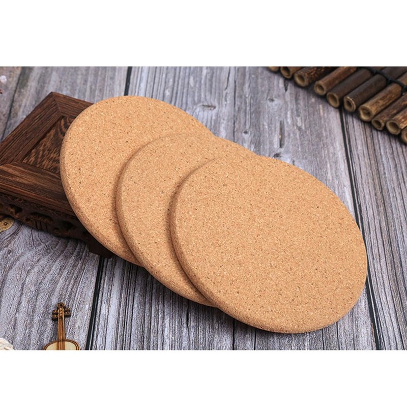 160 * 10mm Round Coaster Wooden Trivet Pot Mat, Heat