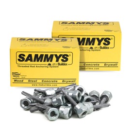 Everflow Sammys 8040957-50 DST 10 3/8 Inch Screw Vertical Threaded Rod Anchor Designed for Steel Structure, Steel with Electro-Zinc, Corrosion Resistance, 1/4-14 x 1 Inch Screw Length - (Pack of 50)
