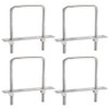 Hocansen 4 Set Square U Bolts M6 U Bolts Brackets