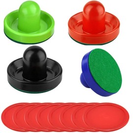 DACUAN 4 Air Hockey Pushers and 8 Pucks Air Hockey Pucks Large Size,Table Game Supplies Accessories for Adults