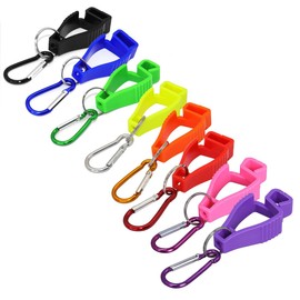 Lyaciomn 8pcs Glove Clips for Work Glove Holders Glove Belt Clip with Metal Carabiners for Construction Worker Guard Labor