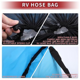 ACROPIX RV Sewer Hose Storage Bag Waterproof RV Hose Storage Bag RV Accessories Bag Camper Utility Bag Blue - Pack of 1