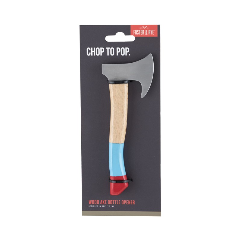 Foster & Rye Axe Bottle Opener, Beech Wood
