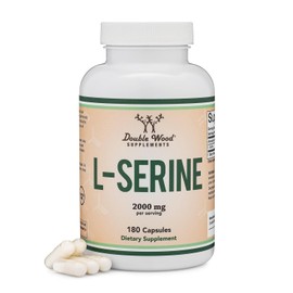 Cpsulas de serina L (probadas por terceros)  porciones de 2.000 mg utilizadas en estudio clnico, 180 unidades, 500 mg por cpsula (Aminocido para la...