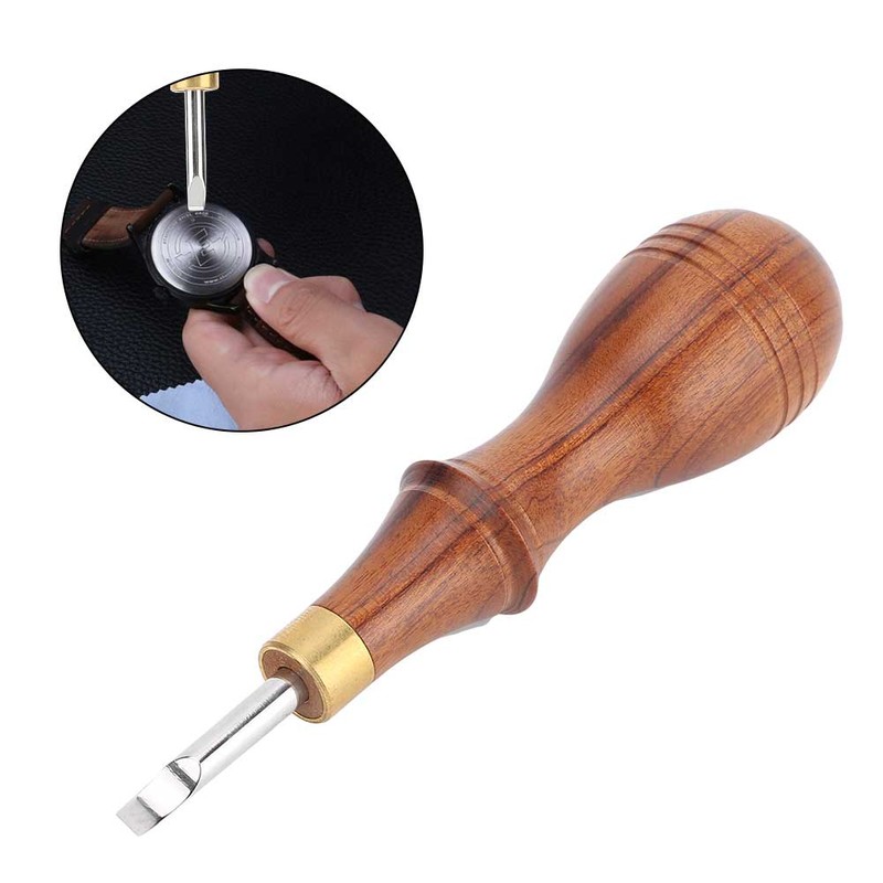 Wooden Handle Steel Watch Pry Watch Repairing Tool Watch Case