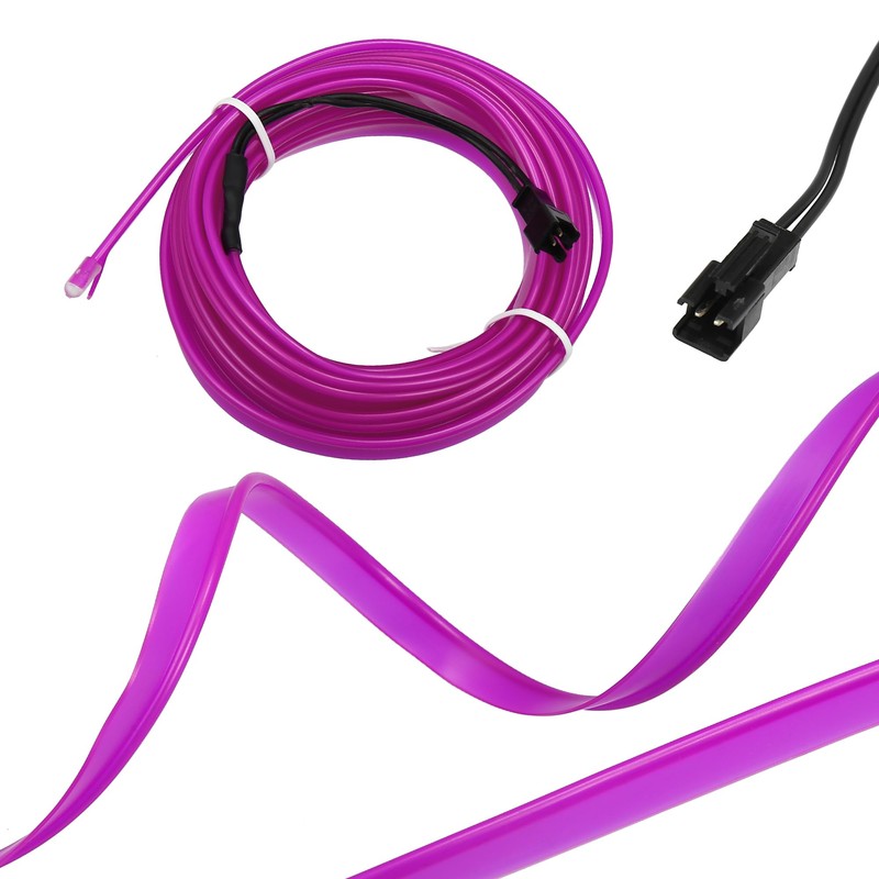 X AUTOHAUX 4 Meter/13ft Car Interior Glowing Neon EL Wire