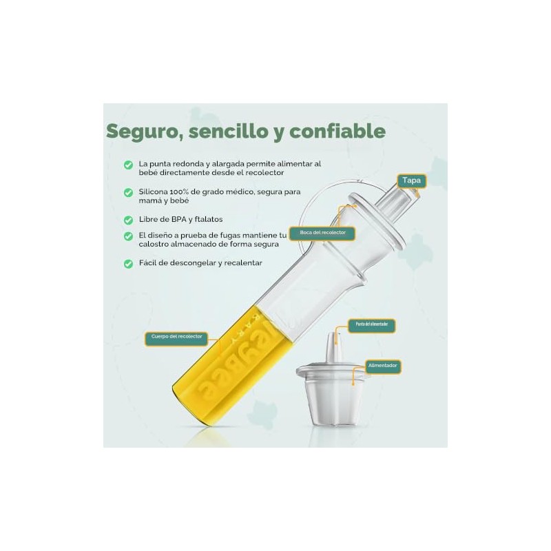Kit Colector de Calostro Honeybee Baby | Colector Reutilizable de