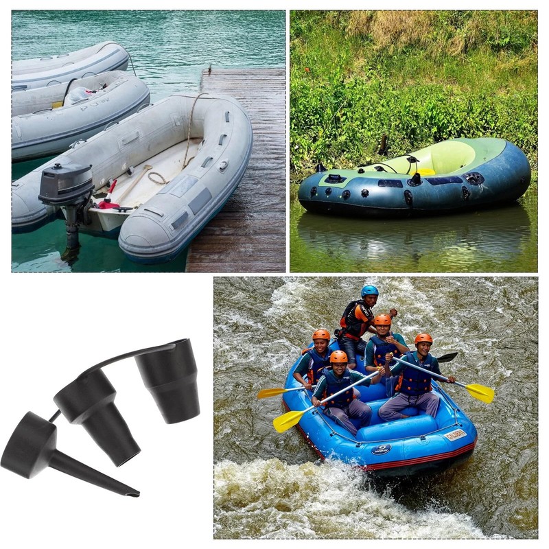 Black Inflatable Pump Adapter Plastic Nozzle Pump Nozzle Head Air