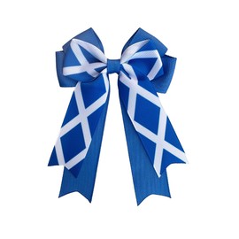 MeiMei Scotland flag Scottish St Andrews Cross National Flag Pattern 3.5 * 5.5 inch Hair Bow, Handmade Girls Hair Accessories (Clip)
