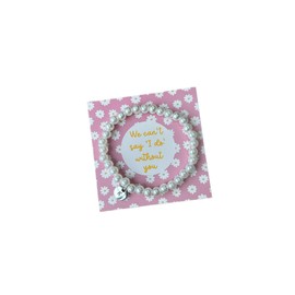 Pearl Bracelet with Initial | Flower girl bracelet | We can't Say I Do without you | Bridesmaid Bracelet | Wedding favours (K)