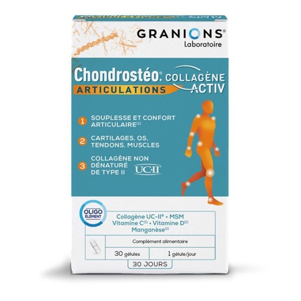 Chondrosteo+ Granions Chondrostéo Articulations Collagène Activ 30 Gélules