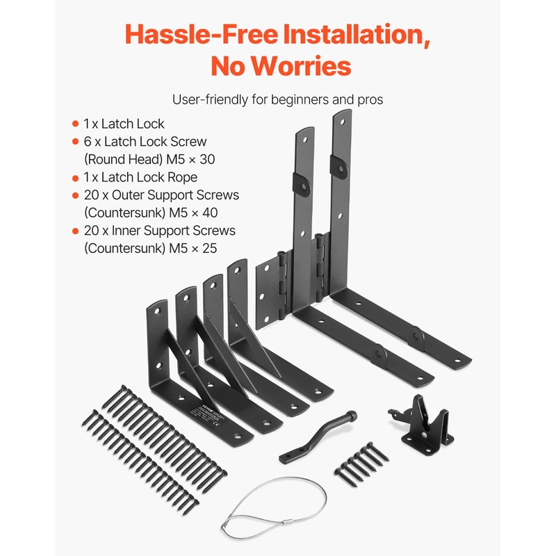 VEVOR Gate Corner Brace Bracket, Anti Sag Gate Frame Hardware