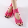 Professional Anti-slip Yoga Socks for Summer | Thin, Quick-Drying Pilates Two-Toe Backless Socks Size/Nude 20ea