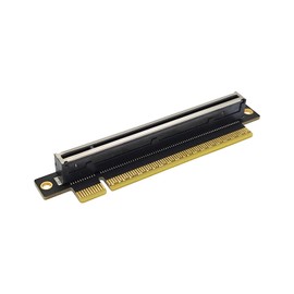 PCIe 5.0 x16 Riser Card, PCIe to PCIe Adapter Card, PCI Express 5.0 x16 to PCIe Converter, PCI-e Extender Card for Computer & 1U/2U/3U/4U Server Case, 270 Degree