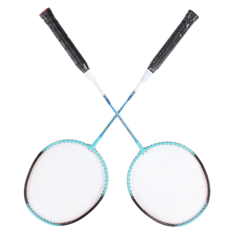 2 PCS X3 Badminton Rackets Iron Alloy Integrated Double Badminton
