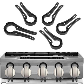 Gas Stove knob Locks —— Baby Proof Stove knob Safety Covers —— Oven knob Locks for Child Safety （ 5 Pack ）（Black）