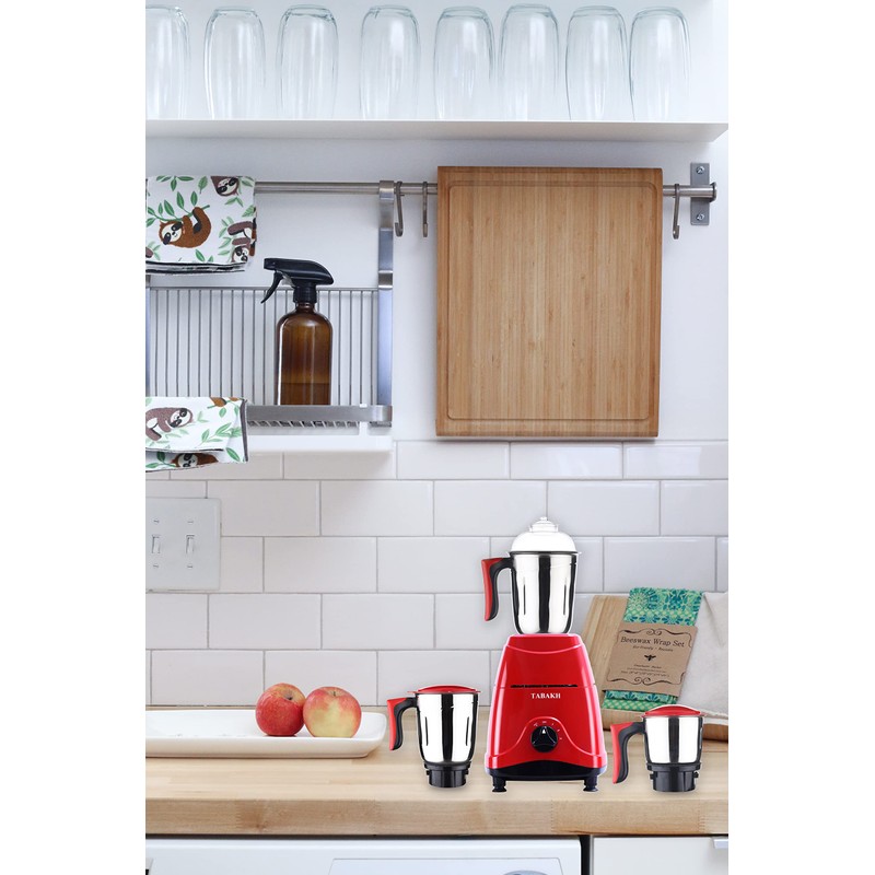 TABAKH Indian Mixer Grinder | 3 Stainless Steel Jars |
