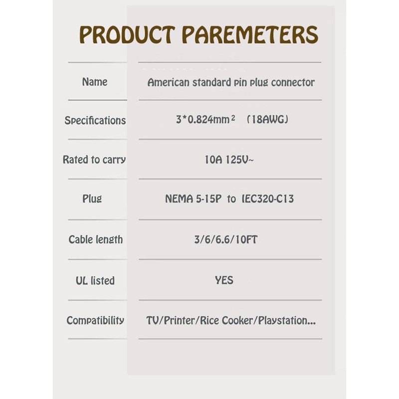 Amplifier Gaming PC Power Cable Compatible for iBuyPower HP Dell