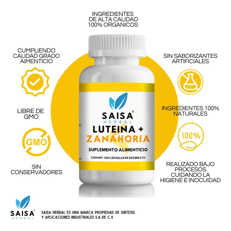Lutena con Zanahoria Suplemento Alimenticio para la Salud Visual Antioxidante