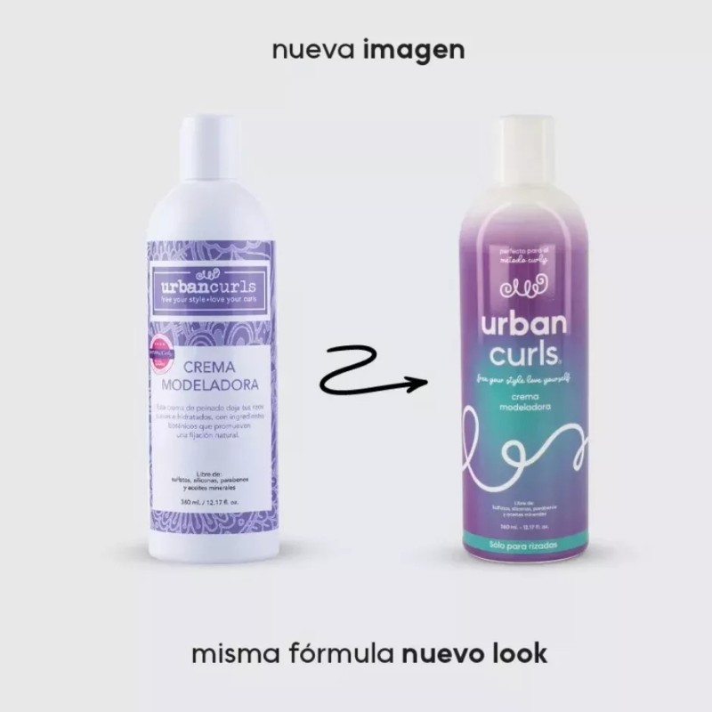 Urban Curls Kit Crema Y Gel Para Cabello + Regalo