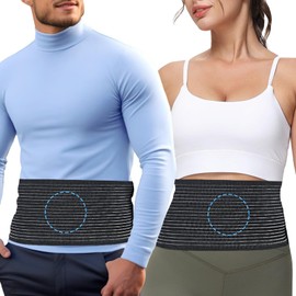 LAFUYSO Umbilical Hernia Belt for Women and Men - Abdominal Support Binder with Compression Pad - Navel Ventral Epigastric Incisional and Belly Button Hernias Surgery Prevention Aid