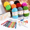 KOHMUI Crochet Hook and Crochet Yarn Set, Colourful Ergonomic Soft