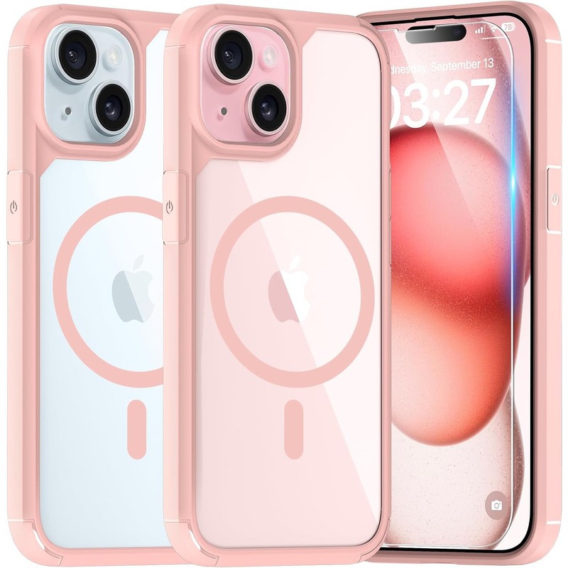 TAURI Funda para iPhone 15 6.1 Pulgadas con Mica -