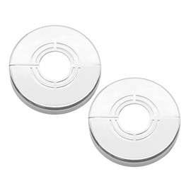 GWYAN 2 Pcs Silver Heightening Faucet Decorative Cover 20 mm Split Type Shower Head Cover Radiator Pipes Concealing Cover Suitable for Covering up Pipe Holes