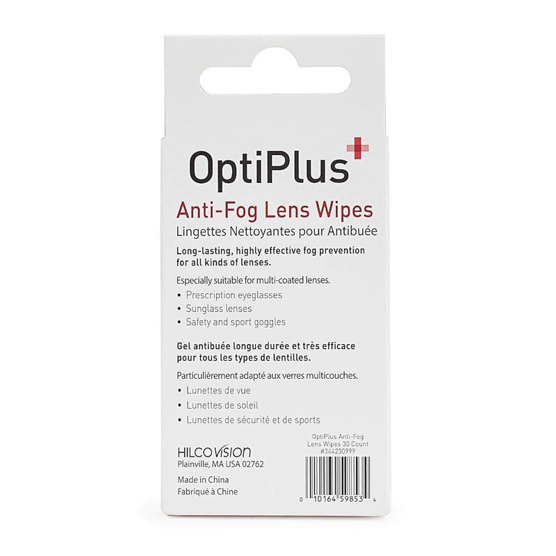 OptiPlus 옵티플러스 안티 포그 렌즈 물티슈 [200 Count (Pack of