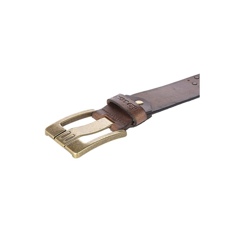Red Bridge men's leather belt, wide rivet belt, Cowboy Western