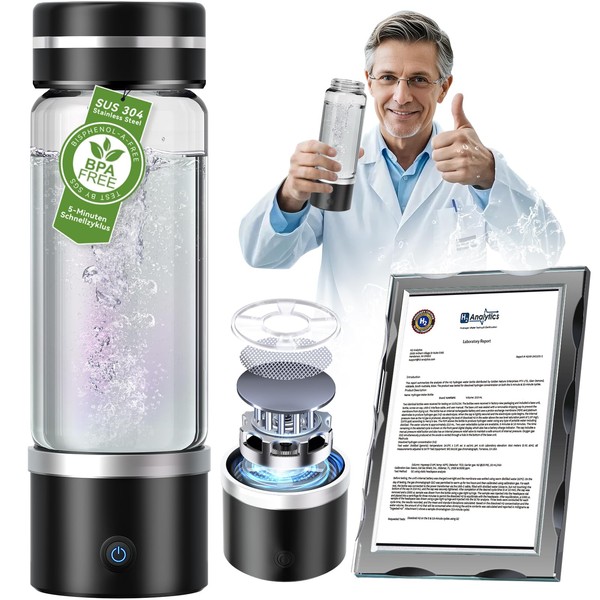 LOZITX Hydrogen Water Bottle, SGS Certified - Strongest H2 Activity,