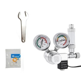 Aquarium CO2 Regulator CO2 Cylinder Pressure Reducing Regulator with Solenoid Valve and Bubble Counter for CO2 Aluminun Cylinder