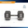 Marcy 65lb Cast Iron Hex Dumbbell, Single, IV-2065