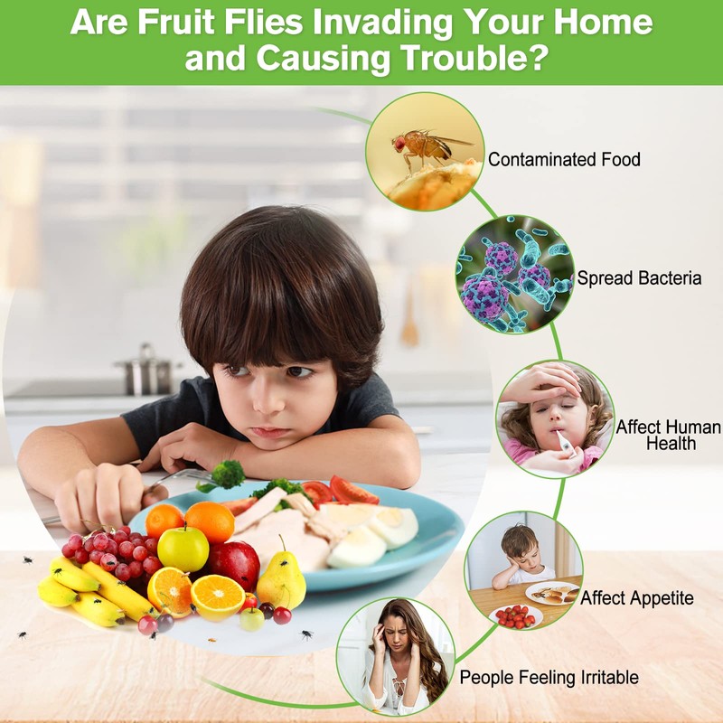Fruit Fly Trap for Indoors,2025 Upgrade Fruit Flies Gnat Killer