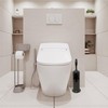 Splash Home Buena Stainless Steel Toilet Brush with Holder, Bowl