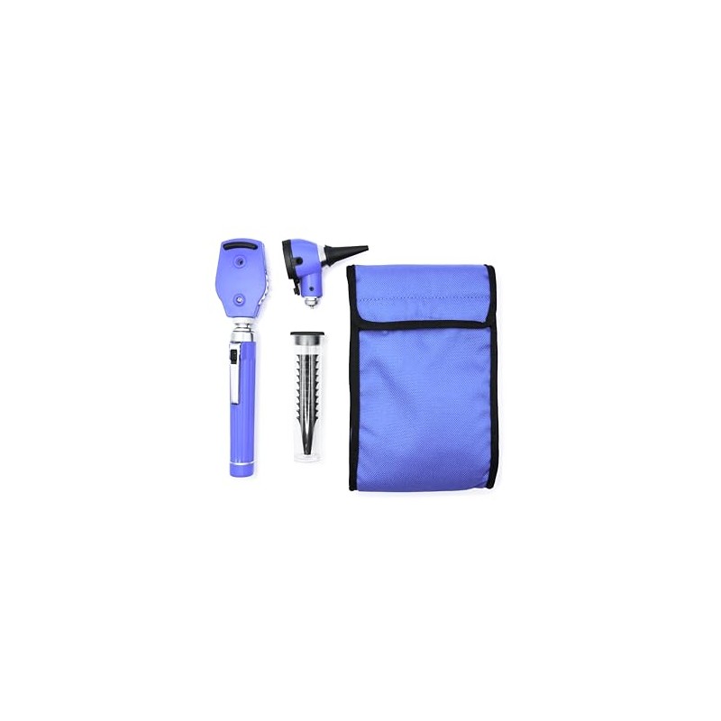 Estuche de Diagnostico Oto/Oftalmo, Lona, FO, Led, Azul Cielo