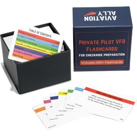 Private Pilot VFR Flashcards for Checkride & Oral Exam | 260+ VFR Study Cards Covering FAA Aviation Topics, Airspace, Weather, Charts, Systems & More | Ideal for Student Pilots