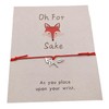 Oh For Fox's Sake Funny Card with Wish Bracelet (Red
