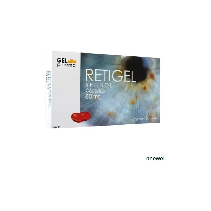 Cajas Retigel Retinol Vitamina 50mg Caps