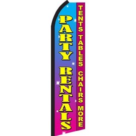 Party Rentals Tents Table and More Standard Size Swooper Feather Flag Sign