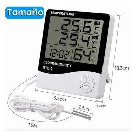 Termómetro Higrómetro Digital para Interior y Exterior con Sonda de 1.5M, Pantalla LCD y Registro de Max/Min