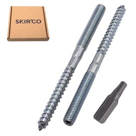 SKIR'CO (10 pcs) Hanger Bolts M8 x 110 mm, Double Ended Thread Dowel Screws, Double Headed Bolts