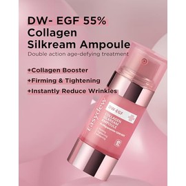 EASYDEW Ampolla Dw-Egf 55% Collagen Silkream - Sérum Facial Coreano Para Firmeza Y Elasticidad Con Péptidos Egf, Aminoácidos - Cuidado De La Piel Suave Y Sedosa Antiedad De Día Y De Noche, 1.86 Oz.