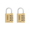 ABUS 165-40 Combination Lock Set of 2, Brass Lock with