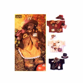 31" (78cm) Bear, Dress, Hat, & Jackets Pattern - Simplicity 7606