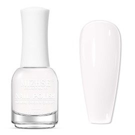 MIZHSE Quick Dry Nail Polish, Pink-White Nail Polish Non Gel Air Drying Fast, 15 ml Regular Nail Polish Glossy Finish Nail Lacquer Nail Art Manicure DIY Home