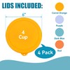 VIOTIIN 4 Cup Round Silicone Replacement Lids for Pyrex 7201-PC